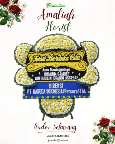 Papan Bunga Duka di Balai Samudera